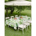 thumbnail image 3 of Spring Leaves Outdoor Tablecloth - 60x84 Inch Rectangle Dining Table Cover, Pastoral Garden Botanical Watercolor Waterproof Outdoor Table Cloth with Umbrella Hole & Zipper for Picnic/Patio/Party, 3 of 7
