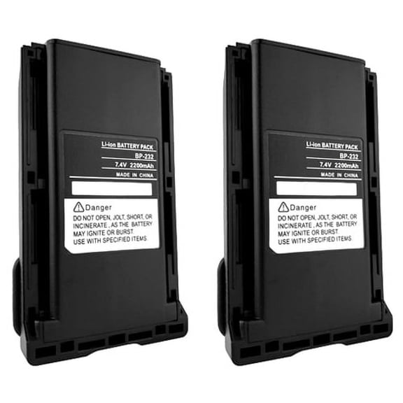 ICOM IC-F15 IC-F33GT IC-F34G IC-F3061 F4061 2200mAh BP-232N Battery by Banshee X2