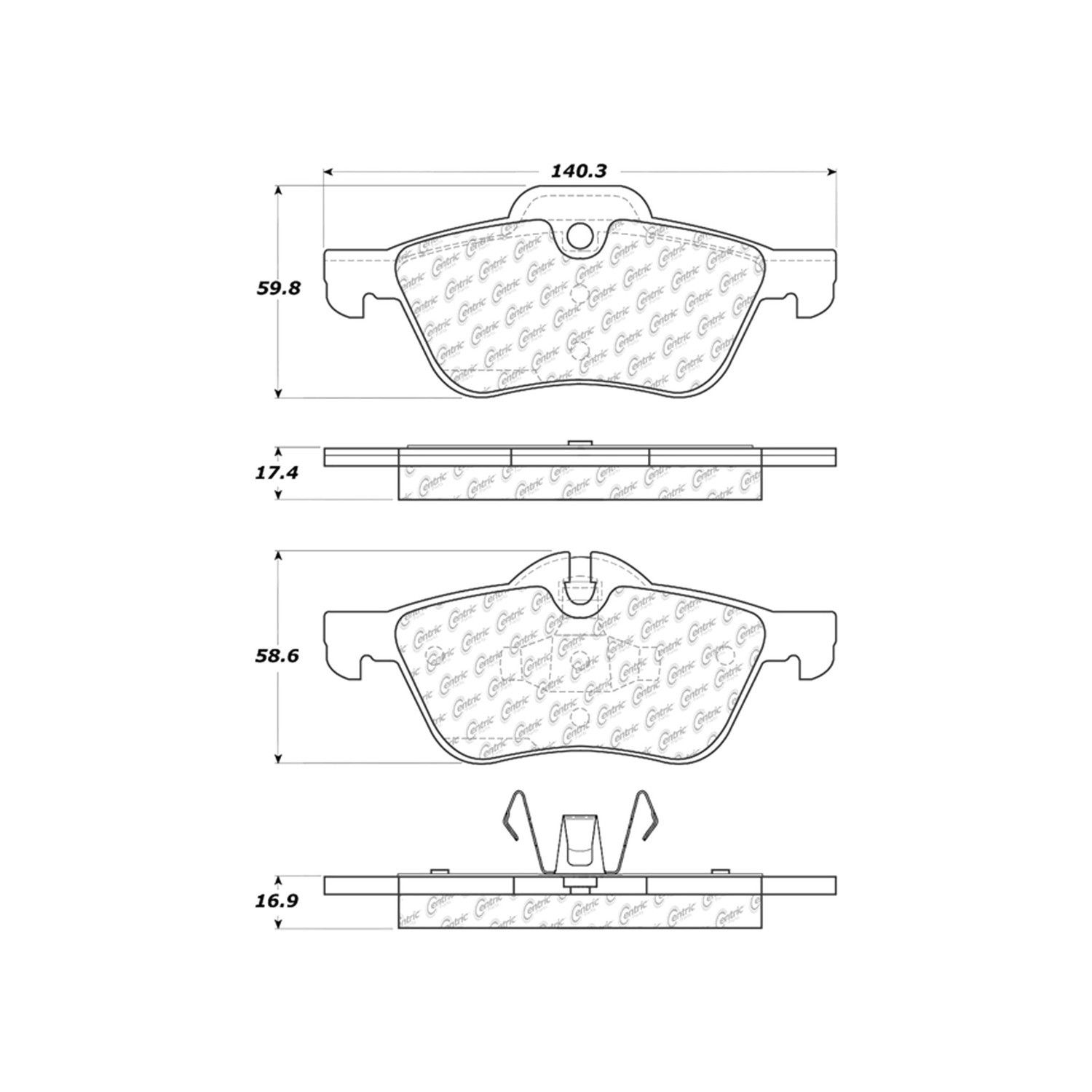 Centric Parts - Ceramic Pads