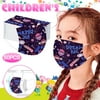 WFJCJPAF 50PC Children's Disposable Face Masks, 3-ply Non Woven Elastic Ear Loop Filter Face Mask Breathable Mask Comfortable Mixed Color Embossed Face Cover