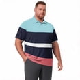 thumbnail image 6 of GrmtClth Men's Big & Tall Bold Stripe Sport Shirt Short Sleeve Relaxed Fit Quick Dry Anti Shrink Fabric Wear Green 7XL, 6 of 7