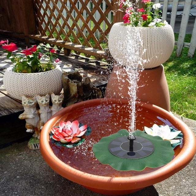 Bomba De Fuente De Paisaje Flotante Con Energía Solar, Cabezales De Pulverización Múltiples, Instalación Fácil Para De Aves, Peces, Decoración Del Jardín, Circulación
