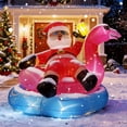 thumbnail image 1 of Inflable Navideño Froidesente de 2m con Santa en Flamenco con LED, 1 of 9