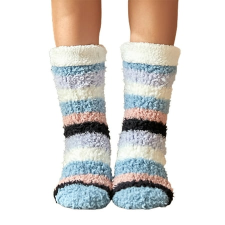 

Fuzzy Socks Cute Colorful Warm Plush Soft Slipper Sock Sleep Stocking For Women Girls