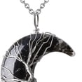 thumbnail image 3 of Collar Alambre Cristal Piedra preciosa Yinane Collar Colgante Obsidiana Negra, 3 of 4