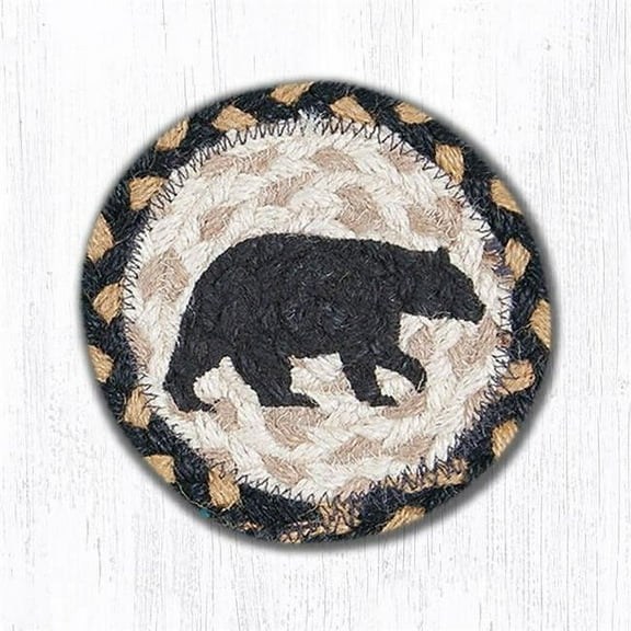 Capitol Importing 31-IC043AB 5 in. American Bear Individual Coaster Rug