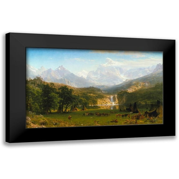 Bierstadt, Albert 14x10 Black Modern Framed Museum Art Print Titled - The Rocky Mountains, Landers Peak