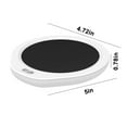 thumbnail image 3 of Danhjin Heated Coasters Insulated Coaster, Suitable For Coffee, Tea, Cocoa, Milk, Food, Fruit Candles, Tempered Glass Panel, Safe And Reliable, Black, White, Green, 3 of 5