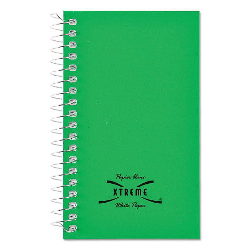 Paper Blanc Xtreme White Wirebound Memo Books, Narrow Rule, Randomly Assorted Covers, 5 X 3, 60 Sheets | Bundle of 10 Each