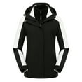 thumbnail image 1 of CEHVOM Women Solid Rain Jacket Outdoor Hooded Raincoat Windproof Top Clearance, 1 of 2