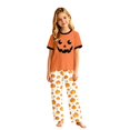 thumbnail image 2 of YNGKMEA Witch Print 2026 Family Pajamas Set Halloween Party Pjs Matching Sets Ghost Matching Sets Scary Pumpkin Pattern Jammies for Couples Kids 9 Years, 2 of 4
