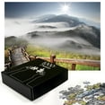 thumbnail image 3 of Ambesonne Misty Jigsaw Puzzle, Landscape Mountains and Pier, Heirloom-Quality Fun Activity for Family Durable Cardboard, 1000 pcs, Multicolor, 3 of 6
