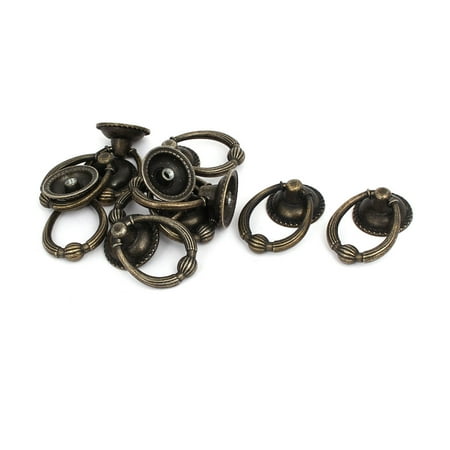 Quot Ring Pull - Unique Bargains Cabinet Dresser Single Hole Round Zinc Alloy Ring Pull Handles Knobs 10PCS