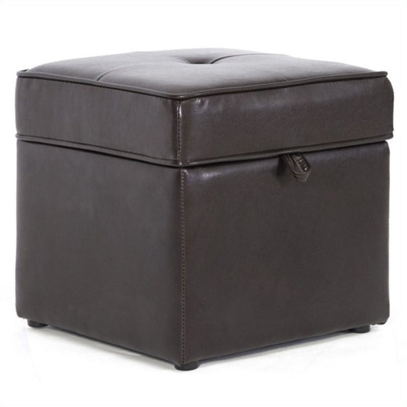 Baxton Studio Sydney Brown Modern Ottoman Storage Ottoman Walmart