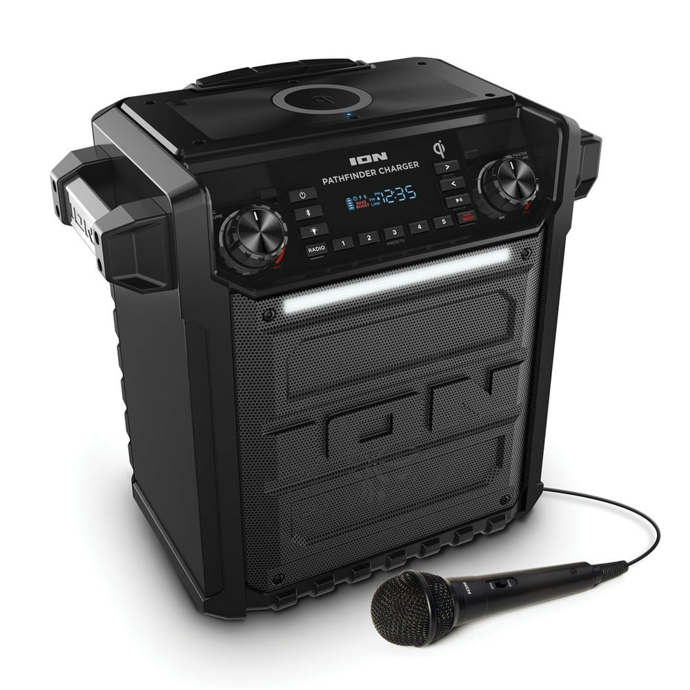 iON Pathfinder Bluetooth Speaker with Digital Display, Black, IPA105Q