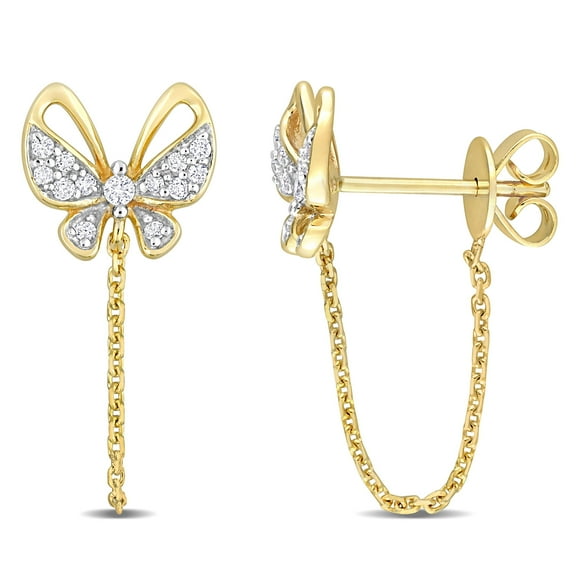 Everly Women's Diamond 14k Yellow Gold Earrings