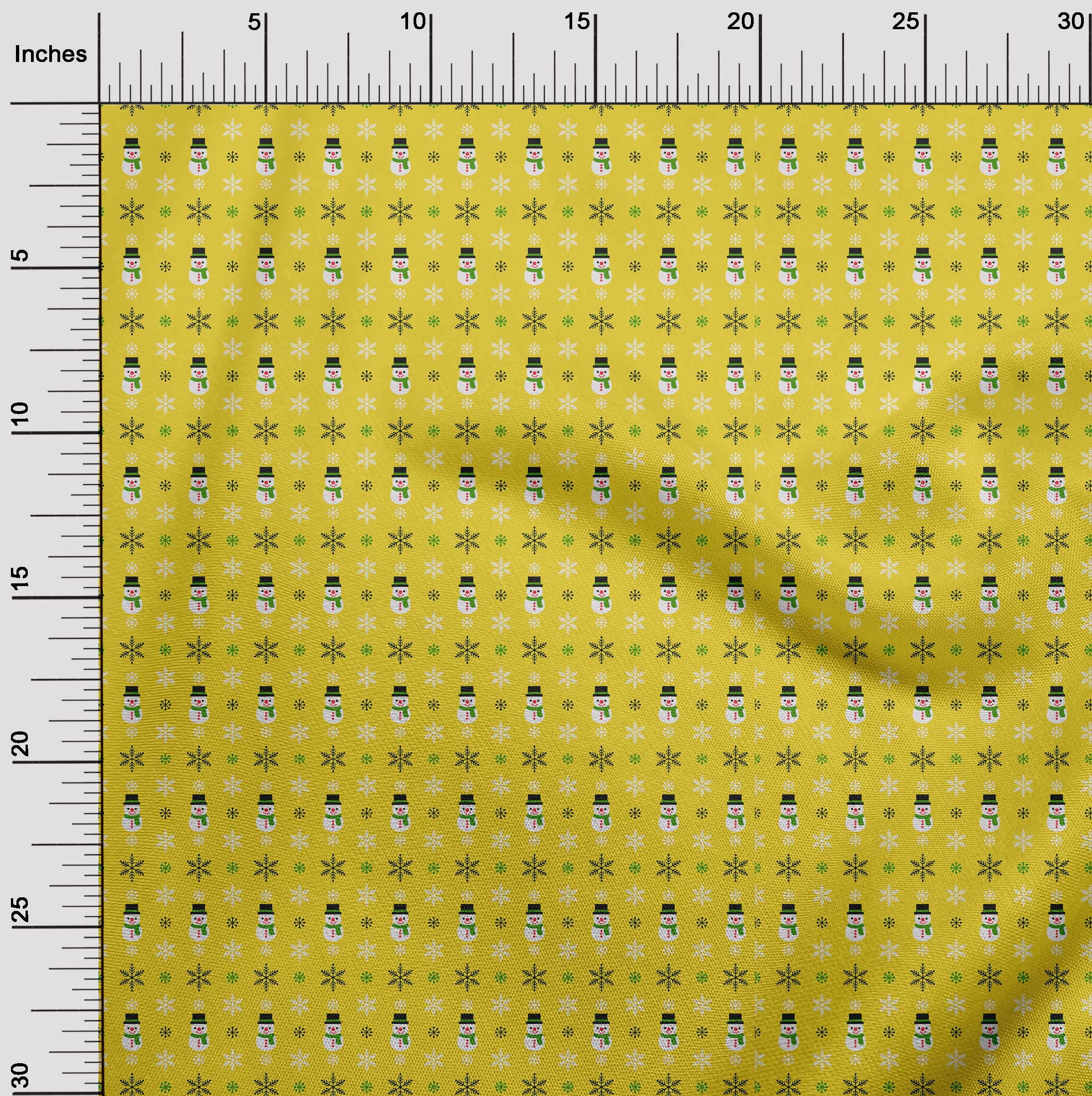 oneOone Cotton Jersey Yellow Fabric Merry Christmas Quilting Supplies Print Sewing Fabric By The Yard 58 Inch Wide-KZG