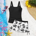 thumbnail image 6 of Swimsuit Girls Tankini Set Strap Hawaii Print Swimwear with Drawstring Shorts Bathing Suits for Girls 15-16 Years, 6 of 7