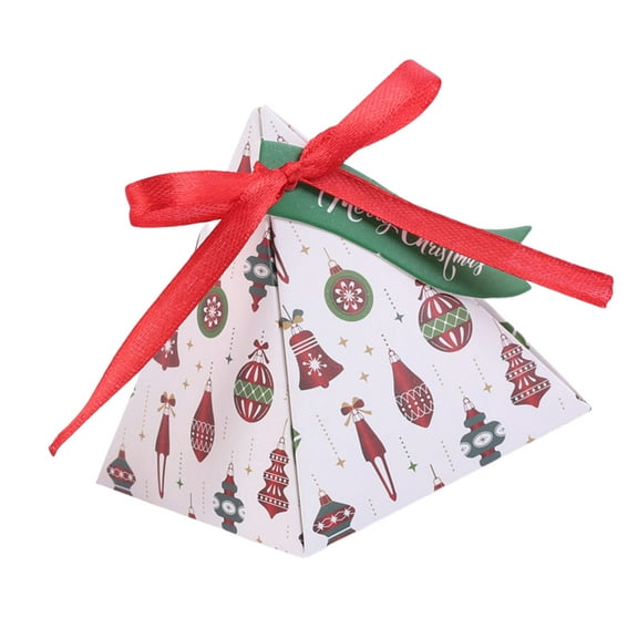 Pack of 50 Christmas Party Treats Triangles Boxes Elegant Holiday Parties Triangles Shape Christmas Candy Container