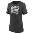 thumbnail image 2 of Women's Fanatics Charcoal Las Vegas Raiders Hit Snow Washed T-Shirt, 2 of 3