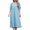 Light Blue, variant on Women Dress Spring Round Neck Short Sleeve Solid Color Loose Dress