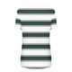 thumbnail image 2 of Mujeres Tops Casual V-Cuello Impreso Oversized Mangas Cortas Camiseta Top, Poliéster Verano Primavera, 2 of 5
