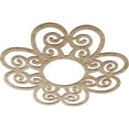 thumbnail image 2 of 34"OD x 11 5/8"ID x 1/4"T Cohen Wood Fretwork Pierced Ceiling Medallion, Red Oak, 2 of 3