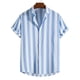 thumbnail image 3 of Camisa de manga corta con solapa informal estilo japonés de rayas 3D para hombre de verano 2024, camisas de calle Harajuku, ropa para hombre y mujer, 3 of 5