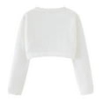 thumbnail image 3 of XQYLOS Baby Girls Knitted Cardigan Shawl Hollow Out Pure Cotton Cute Lightweight Spring Autumn Air Conditioning Cardigan Cozy Cover Up with Skirt for Toddler Kids Open Front, 3 of 6