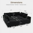 HONBAY Modern Velvet Sectional Convertible Sofa Bed with Storage