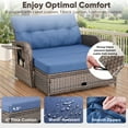 thumbnail image 3 of Gymojoy Outdoor Daybed Set Patio Day Bed Rattan Lounge Sofa Bed with Thick Cushions for Backyard Porch Poolside Lawn Beach,Navy, 3 of 11