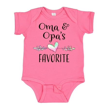 

Inktastic Oma and Opa s Favorite- Heart Grandchild Gift Baby Boy or Baby Girl Bodysuit