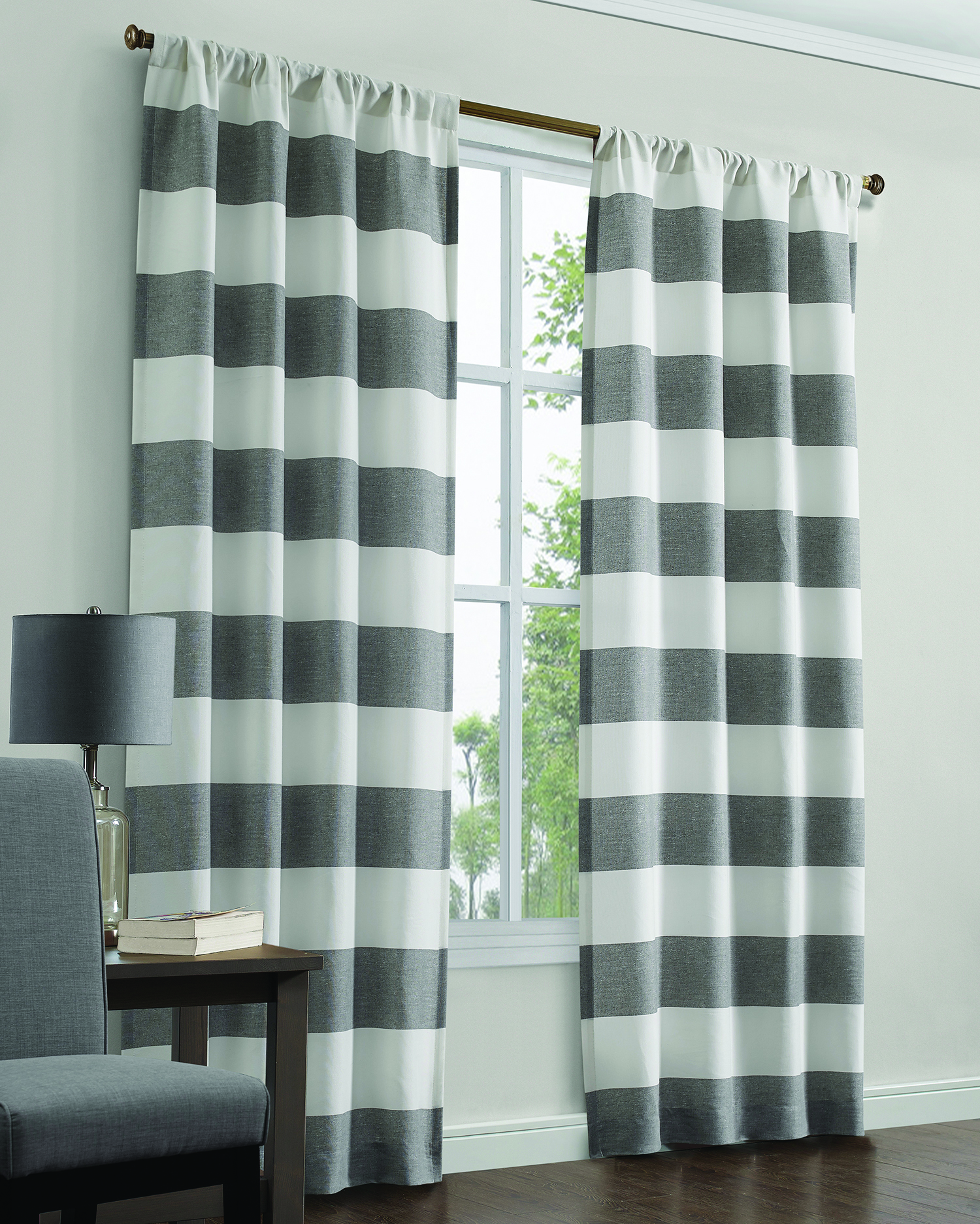 Mainstays Aspid Panel Pair, 40" x 80", Gray