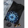 thumbnail image 3 of Blue Watercolor Mandala T-Shirt Women -Image by Shutterstock, Female x-Large, 3 of 4