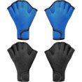 thumbnail image 1 of 2 pares de guantes de natación, guantes de entrenamiento de natación acuática, guantes de neopreno, guantes de entrenamiento de resistencia al agua con red para fitness, 1 of 5