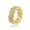 Gold, variant on Unisex Gold Plated Copper Ring with Zircon Inlay Fashion Jewelry Band High Quality Statement Ring for Women and Men