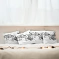 thumbnail image 7 of Ambesonne Retro Throw Pillow Cover 4 Pack, Warrior in a Chariot, 18", Black White, 7 of 7