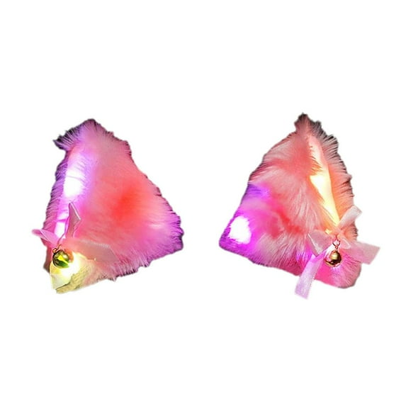 Big sale! Helmet Cat Ears Accessories Cute Cat Ear Luminous Decoration for Helmet NEW H4L0