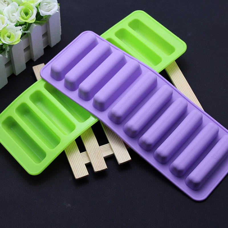 Freeze Maker Mould Cylinder Jelly Mold Silicone Ice Cube Pudding Chocolate Tray 