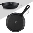 thumbnail image 2 of 6 Inch Cast Iron Skillet, Frying Pan with Drip-Spouts, Pre-seasoned Oven Safe Cookware, Camping Indoor and Outdoor, 2 of 8