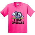 thumbnail image 3 of Inktastic Girl Dinosaur I Love Dinosaurs Youth T-Shirt, 3 of 5