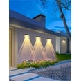 thumbnail image 6 of Solar Fence Lights, 2Pack Outdoor Warm White/Daylight White/Cold White 3 Mode Deck Lights for Outside, Fences, Stair Railings, Pools and Walls, 6 of 13