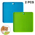 thumbnail image 1 of paquetes de almohadillas azules + verdes para lamer perros, alimentar a las mascotas lentamente y aliviar la ansiedad, muy adecuadas para comida para perros, comida para gatos, carne para gatos, yogur, 1 of 5