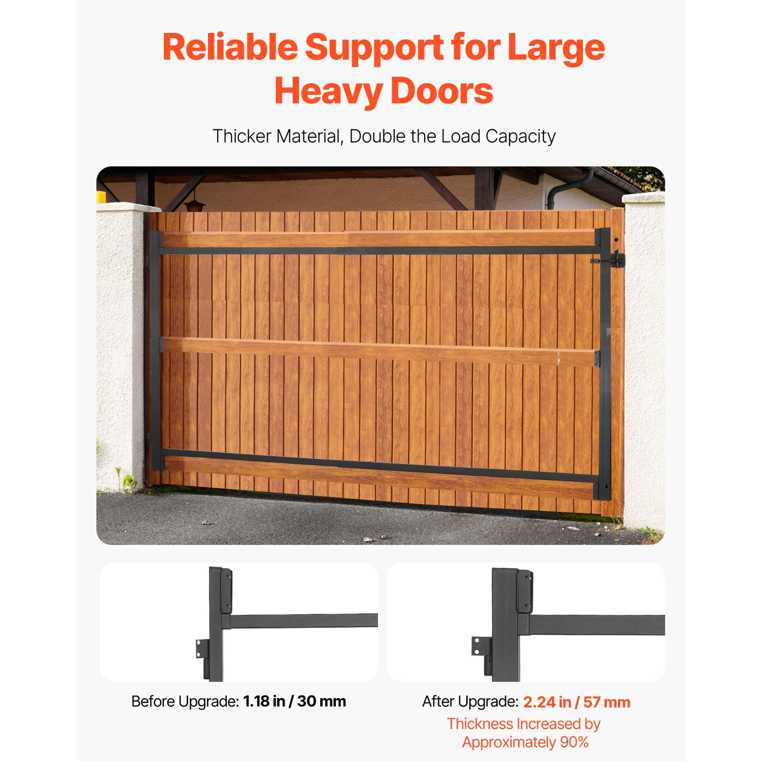 KFFKFF Gate Construction Set, Suitable for 60 to 96 in Broad Passages, Rises from 4 to 5 ft Tall Barrier, Modifiable Gate Construction Set, Sag-Resistant Complete Gate Frame Set with Latch Lock
