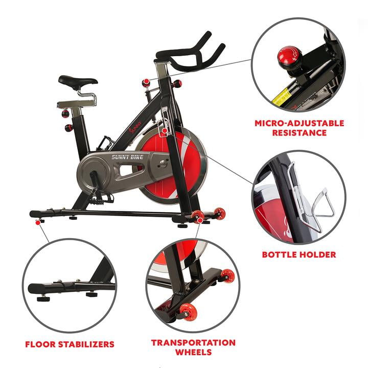 Sunny spin bike sales 49 lb flywheel