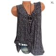 thumbnail image 1 of Camiseta sin mangas con cuello en V sin mangas, chaleco holgado para mujer, camiseta de verano, negro, XL Advancent AP001998-10, 1 of 5