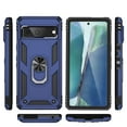thumbnail image 3 of ELEHOLD Hybrid Rugged Case for Google Pixel 7A Full Body Protection with Metal Magnetic 360° Rotating Ring Holder Kickstand Shockproof Heavy Duty Case for Google Pixel 7a,Blue, 3 of 7