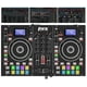 thumbnail image 1 of Controlador de DJ portátil LyxJam de 2 pisos, consola de mezclas con pantalla LCD | Bucle manual, USB, entrada de micrófono, salida de grabación, 16 pads de rendimiento con software Virtual DJ LE incl, 1 of 5