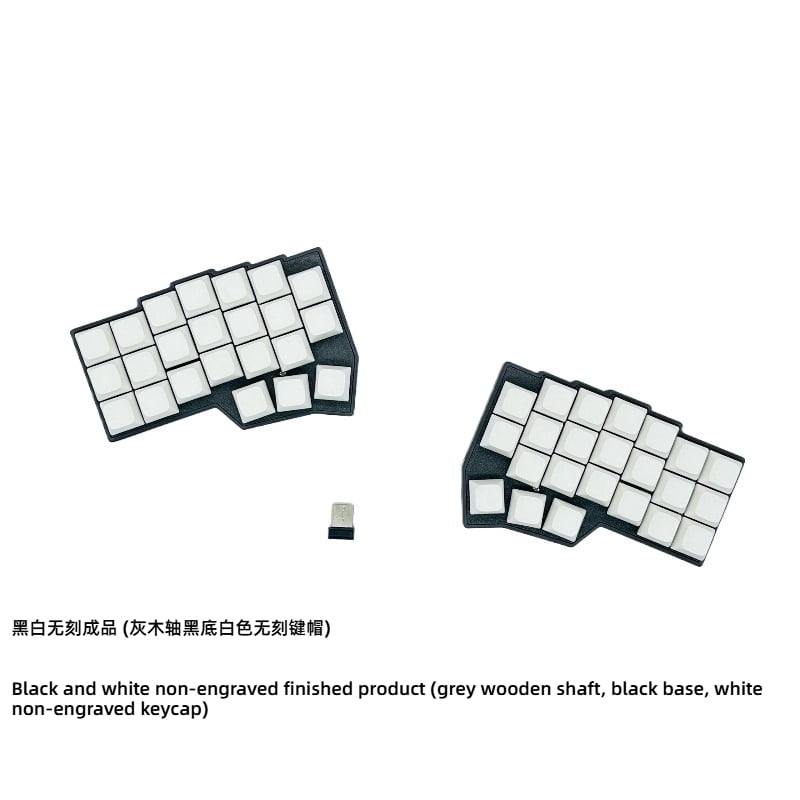 WCORNE V4.1 Wireless Split Ergonomic Keyboard, 2.4G VIAL Programmable Mechanical Keyboard with Hot-Swappable Switches