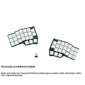 WCORNE V4.1 Clavier ergonomique à fractionnement sans fil, 2.4G VIAL Clavier mécanique programmable avec commutateurs à chaud